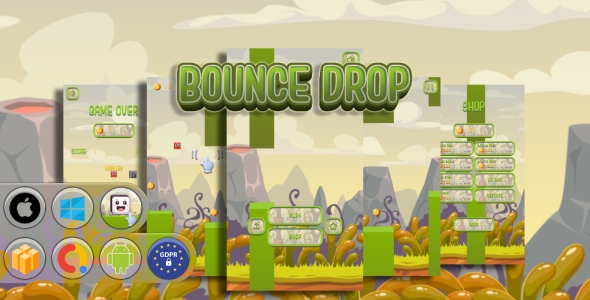 Bounce Drop Game Template