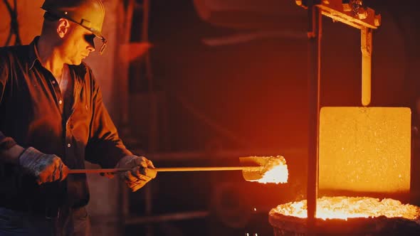 Worker in a Foundry