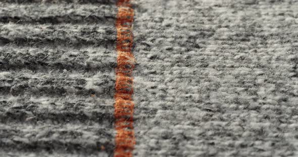 Grey Woolen Fabric Closeup