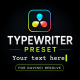 Typewriter Presets (Automated) - VideoHive Item for Sale