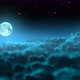 Moon over night clouds loop 4K - VideoHive Item for Sale