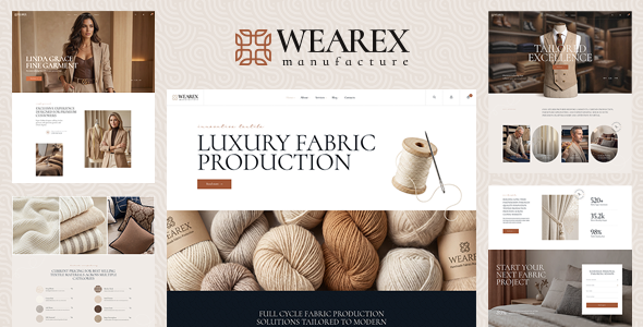 Wearex - Fashion Tailor & Textile Industry WordPress Theme