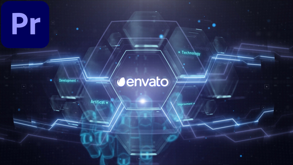 Digital Robotic Hand Presentation Logo Reveal - Premiere Pro