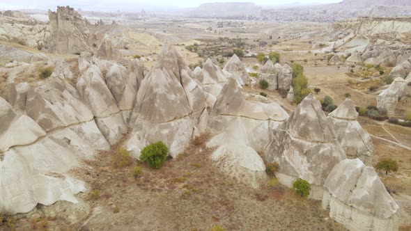 Cappadocia Landscape Aerial View. Turkey. Goreme National Park