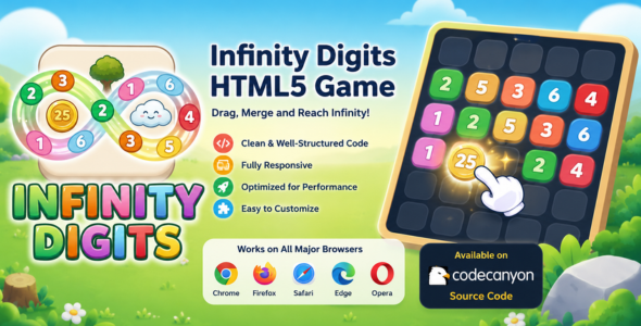 Infinity Digits | Merge Numbers & Reach 30 | Casual Puzzle HTML5 Game
