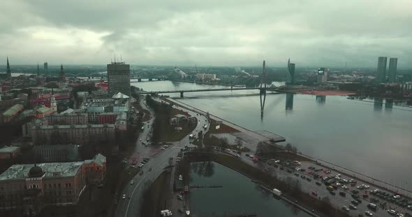 Riga city flyover