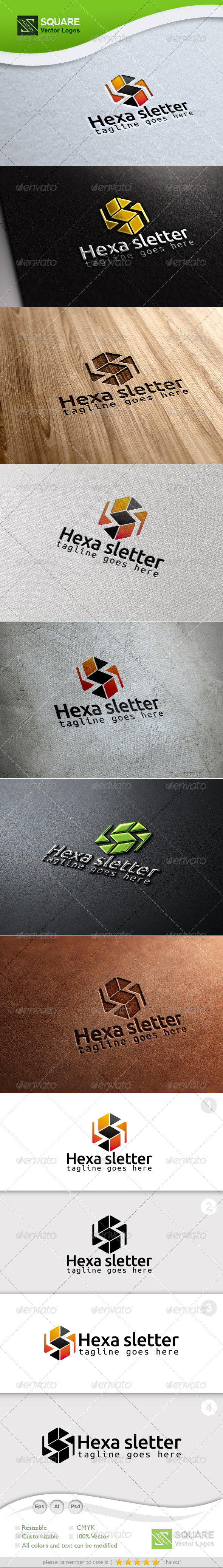 S, Hexagon Vector Logo Template