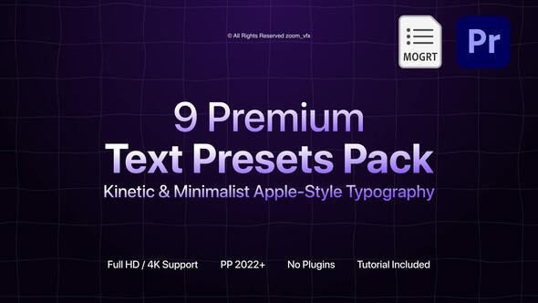 Kinetic Text Animation Presets for SaaS Promo | MOGRT