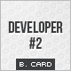 Developer Business Card #2 - GraphicRiver Item for Sale