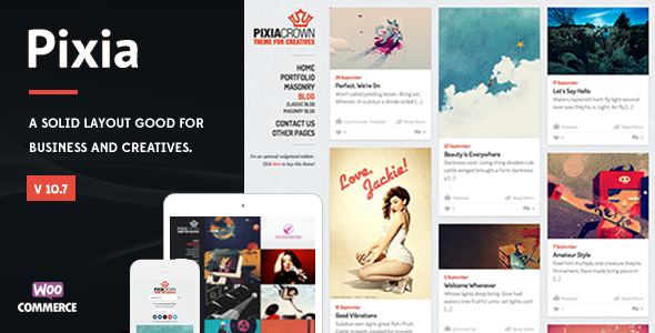 Pixia WordPress theme