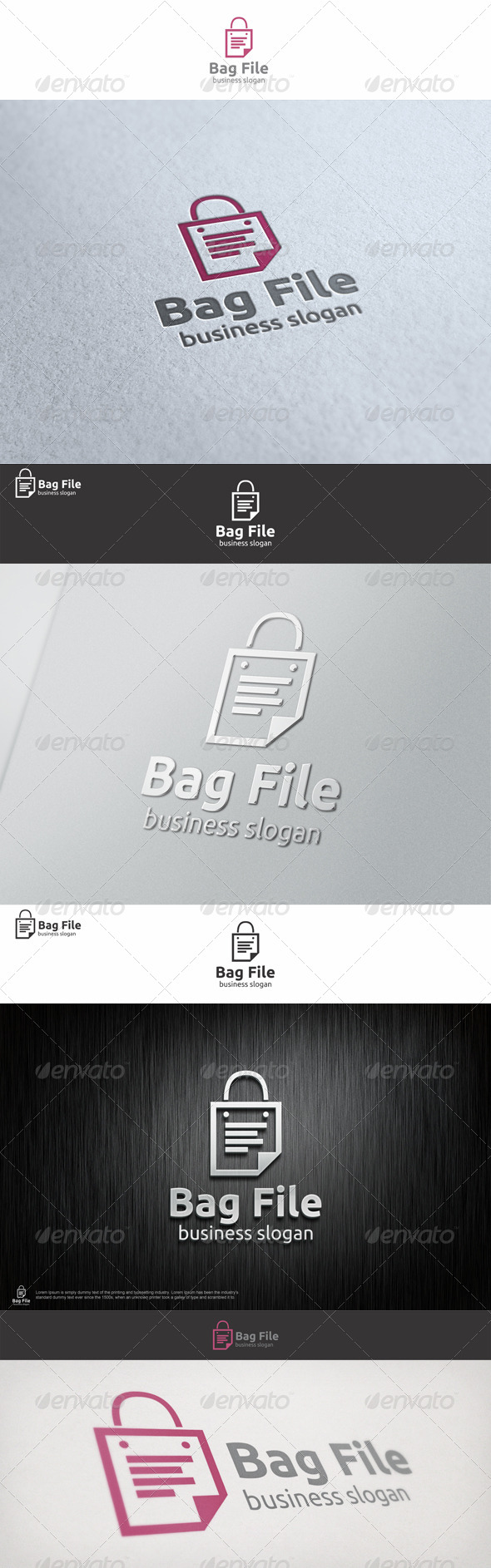 Bag File Shopping Logo