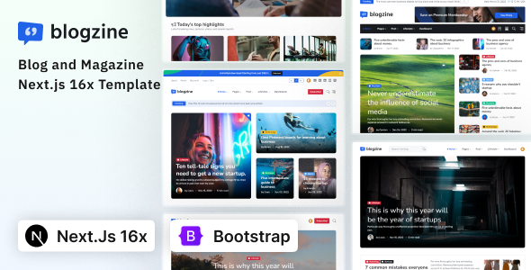 Blogzine - Next.js 16 Blog & Magazine Template