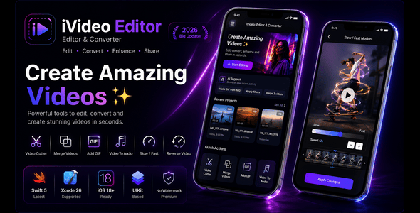 iVideo | Video Editor & Converter – iOS Source Code