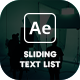 Sliding Text List - VideoHive Item for Sale
