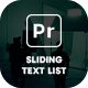 Sliding Text List - VideoHive Item for Sale