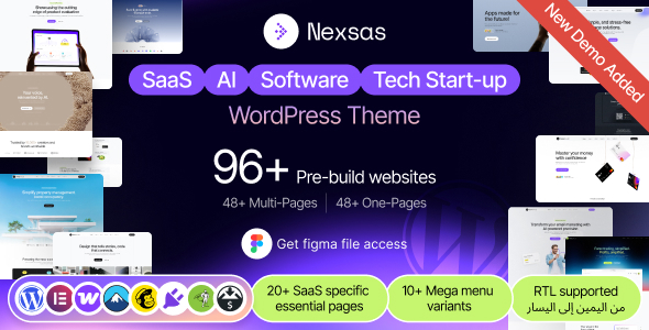Nexsas | SaaS & AI Startup WordPress Theme