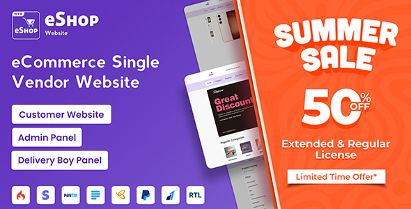 eShop Web - eCommerce Single Vendor Website