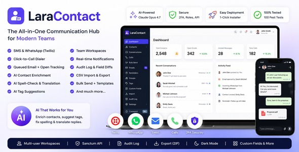 LaraContact – Contact Management & WhatsApp AI-assisted CRM