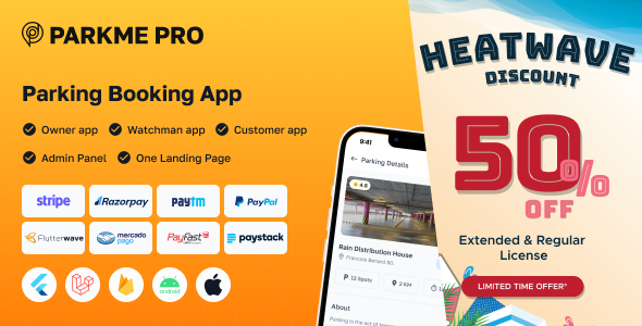 ParkMePRO - Flutter Complete Car Parking App with Owner and WatchMan app