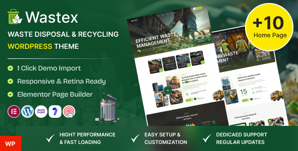Wastex - Waste Disposal & Recycling WordPress