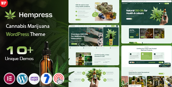 Hempress - Cannabis Marijuana WordPress Theme