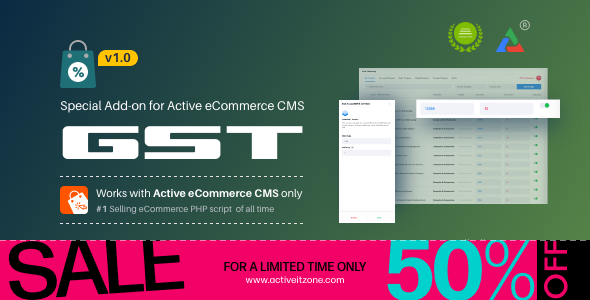 Active eCommerce GST Add-on
