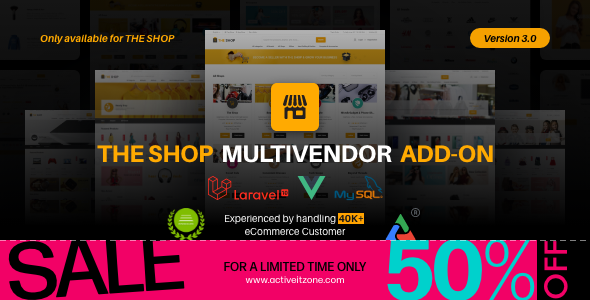 The Shop Multivendor Add-on