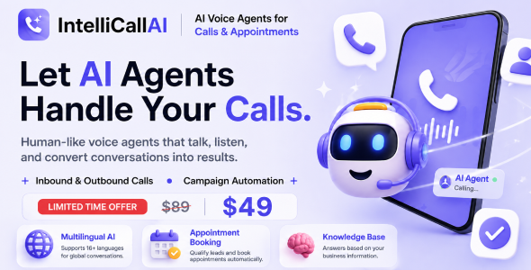 IntelliCall AI – AI Voice Agents for Lead Automation, Appointment Booking & Call Campaigns SaaS