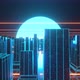 Seamless looped animation of futuristic city nft illustration or cyberpunk - VideoHive Item for Sale