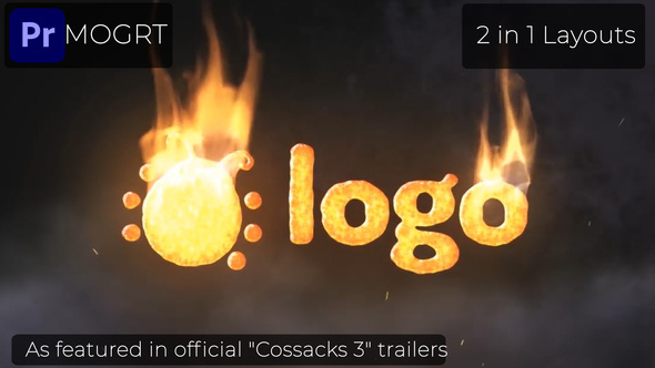 Epic 3D Fire & Burning Metal Logo Intro — MOGRT