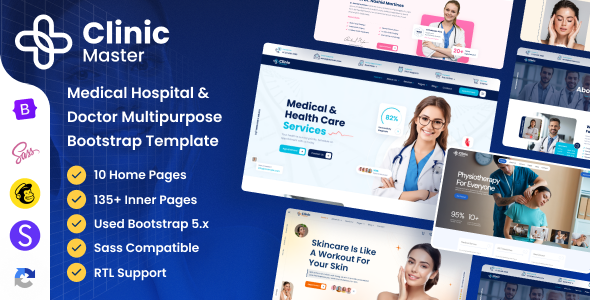 ClinicMaster | Medical Hospital & Doctor Multipurpose Bootstrap Template + RTL