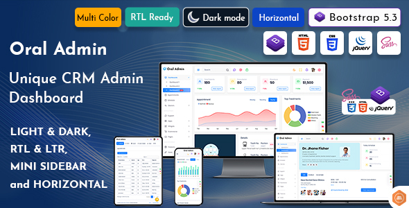 Oral - Bootstrap Admin Dashboard Template