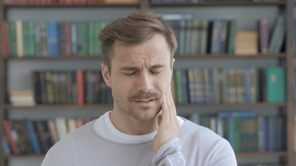 Toothache, Adult Man with Tooth Infection