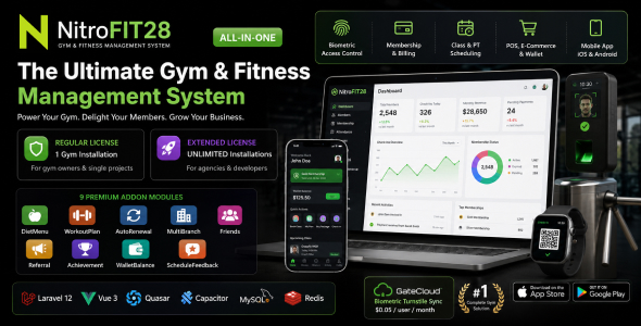 NitroFIT28 | Gym & Fitness Management System with Membership, Billing & Access Control