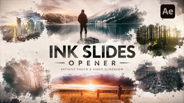 Ink Slides Opener - Artistic Photo And Video Slideshow For After Effects