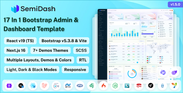Semidash - Bootstrap Admin & Dashboard Template