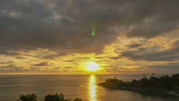 Time Lapse Sunset At Prom Thep Cape Viewpoint.