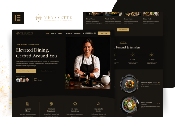 Veyssette - Private Chef Services Elementor Pro Template Kit