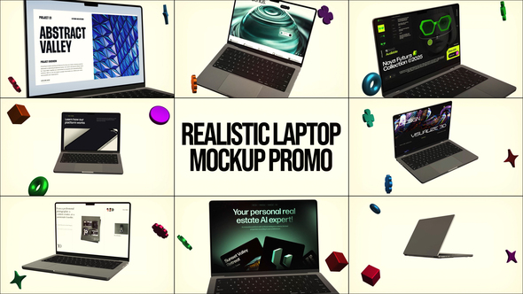 Realistic Laptop Mockup Promo
