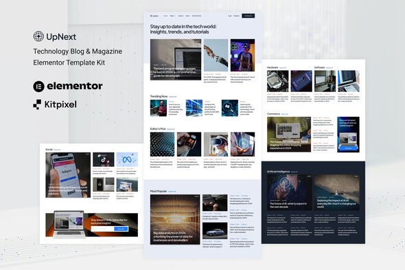 UpNext - Technology Blog & Magazine Elementor Template Kit