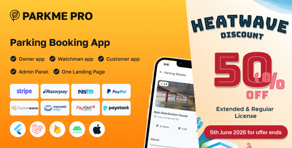 ParkMePRO - Flutter Complete Car Parking App with Owner and WatchMan app