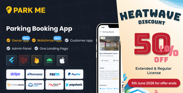 ParkME - Flutter Complete Car Parking App | Parking Spot Booking App