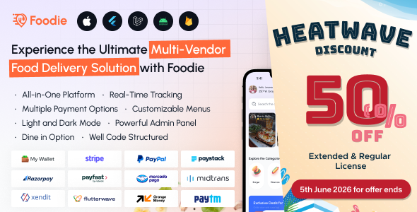 Foodie | UberEats Clone | Food Delivery App | Multi Restaurant Food Delivery App with AI Assistant