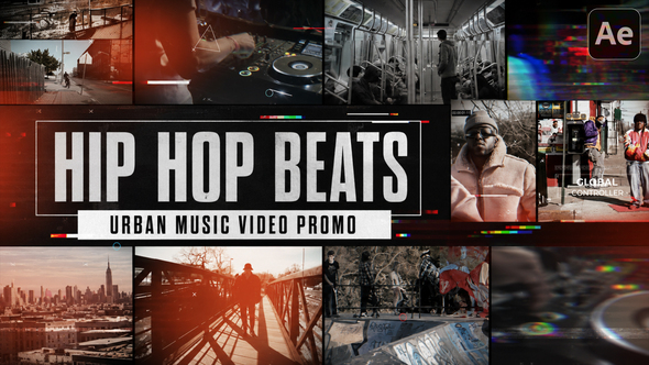 Hip Hop Beats - Urban Music Video Promo For After Effects