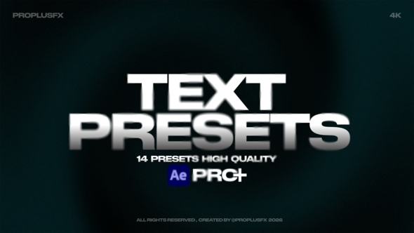Text Presets - for After Effects