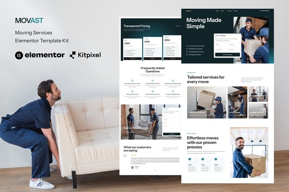 Movast - Moving & Relocation Services Elementor Template Kit