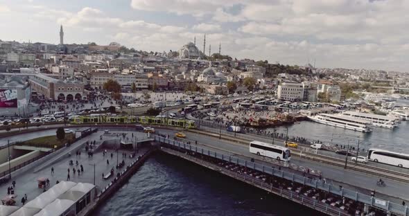 Istanbul Eminonu Aerial View