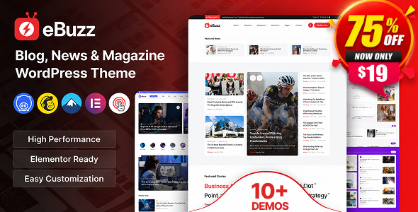 ebuzz - Blog, News & Magazine WordPress Theme