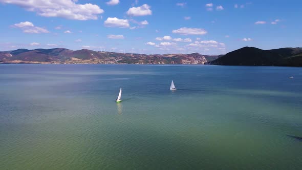 Sail Boats On Lake Golubac Regatta Serbia Summer 3