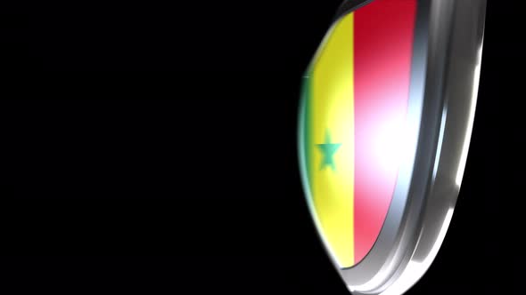 Senegal Emblem Transition with Alpha Channel - 4K Resolution